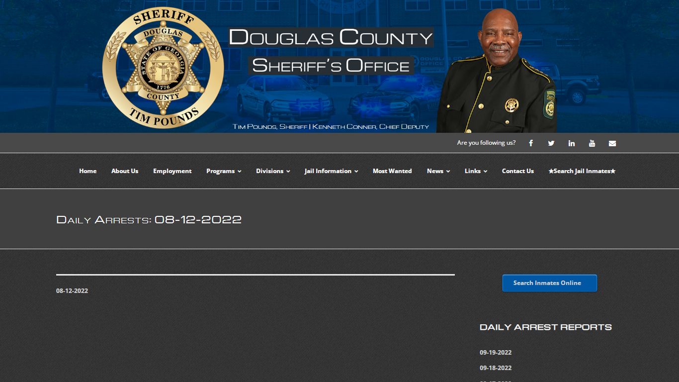 Daily Arrests: 08-12-2022 – Douglas County Sheriff's Office (GA)